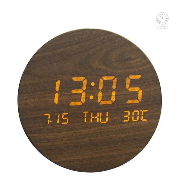 Horloge à Led avec éclairage doux et moderne