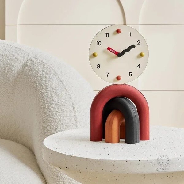 Horloge décorative aux couleurs vives pour intérieur