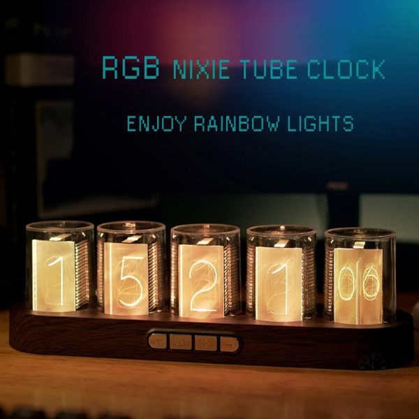 Horloge à tube Nixie avec affichage rétro lumineux