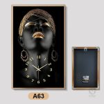 Design élégant d'une horloge murale Africaine