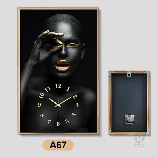 Horloge murale luxe avec touche ethnique