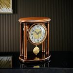 Horloge rétro en bois pour décoration intérieure
