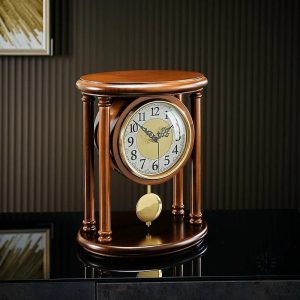 Horloge rétro en bois pour décoration intérieure