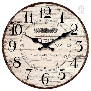 Horloge décorative en bois, ajout parfait pour un intérieur ancien