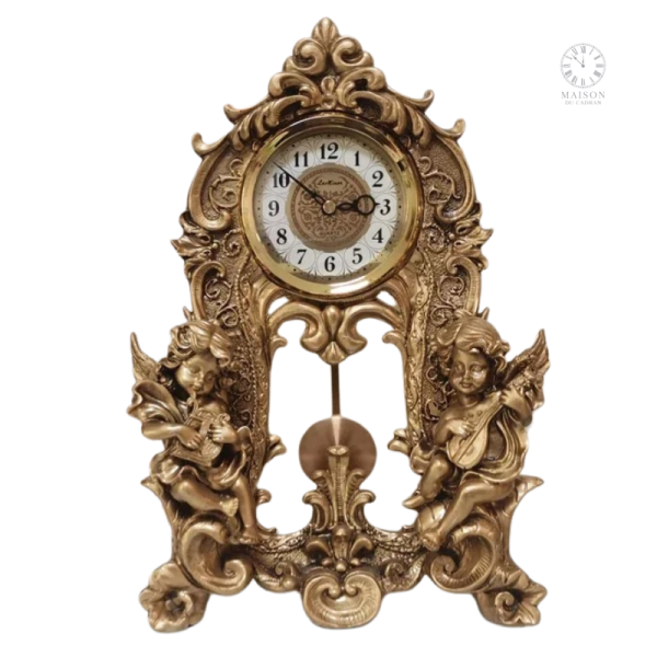Horloge rétro en bronze pour décoration intérieure