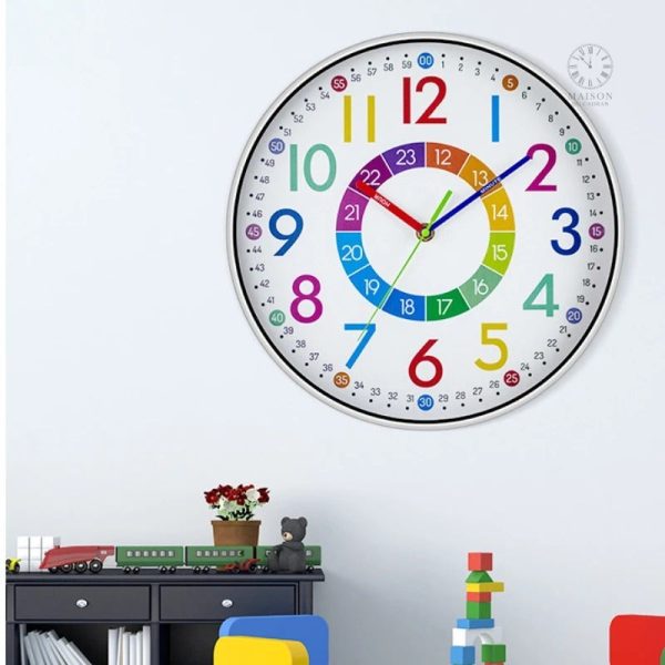 Horloge éducative colorée pour l'apprentissage du temps
