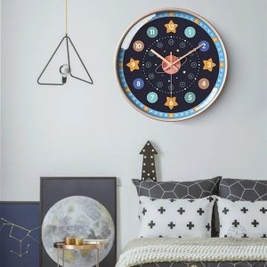 Horloge apprentissage enfant, design coloré et éducatif