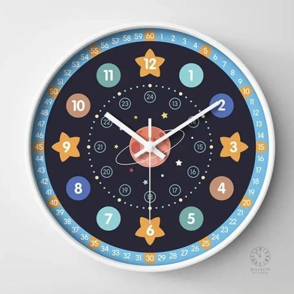 Accessoire pédagogique pour enfants, horloge d'apprentissage