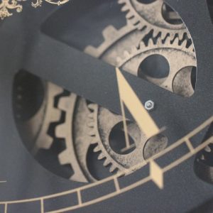 Horloge décorative avec engrenage en mouvement