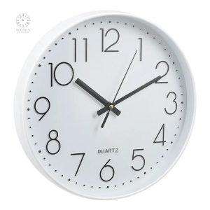 Horloge murale blanche style contemporain pour décoration intérieure