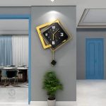 Accessoire décoratif : horloge bleu canard chic