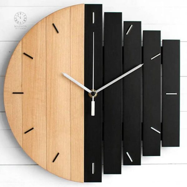 horloge-bois-1 Horloge en bois au design élégant et naturel