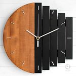 Horloge en bois moderne, idéale pour décorer votre intérieur