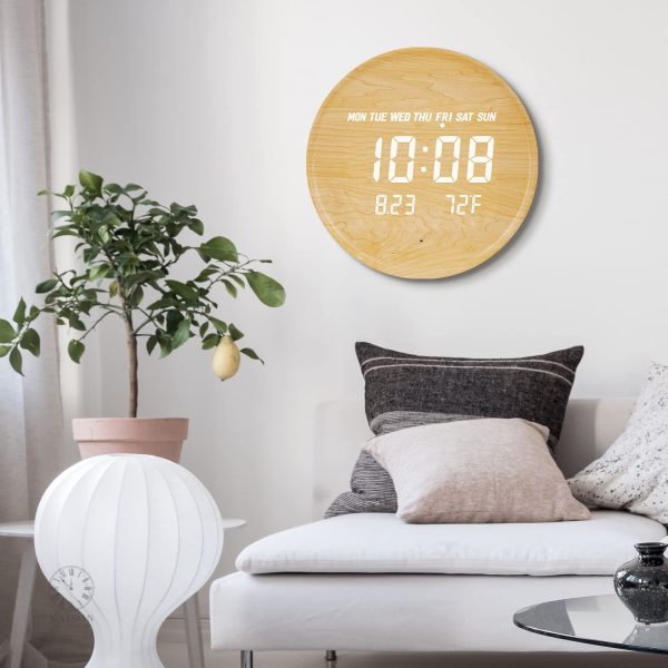 Horloge Bois LED moderne et élégante