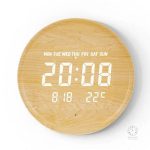 Horloge décorative en bois avec technologie LED