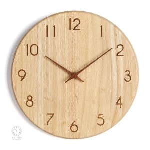 Design unique d'horloge en bois pour décoration intérieure