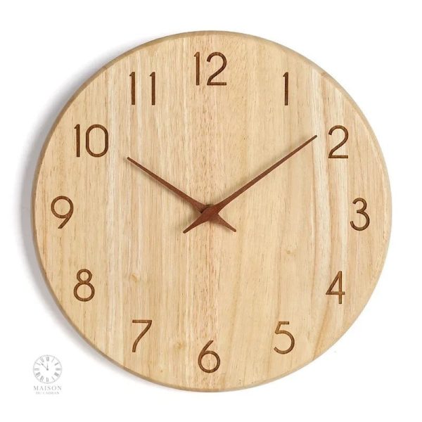 Design unique d'horloge en bois pour décoration intérieure