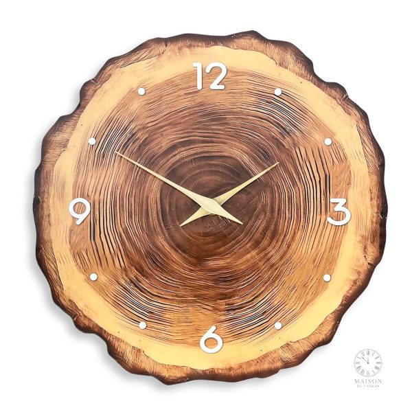 Accessoire mural scandinave, horloge en bois chic