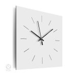 Horloge blanche minimaliste au style carré