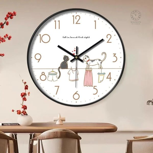 horloge-catlover-1 Horloge blanche Catlover avec motif félin