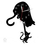 Horloge murale design chat mignon