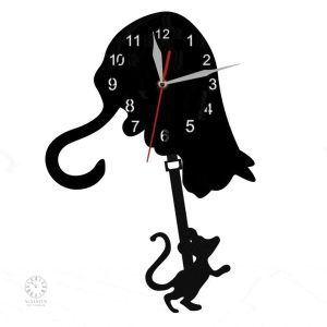 Horloge murale design chat mignon