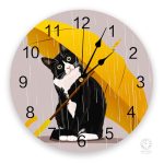 Horloge décorative chat, design Lilou, ajout charmant pour votre mur