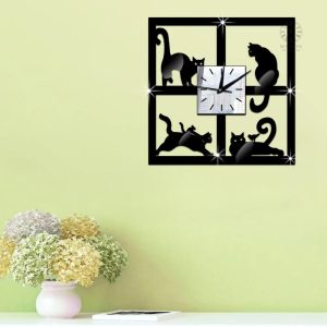 Horloge décorative Chat, parfait pour les amoureux des félins