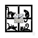 Horloge unique Chat Mimi, accessoire charmant pour votre mur