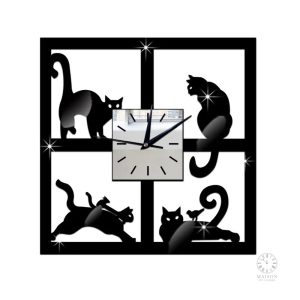 Horloge unique Chat Mimi, accessoire charmant pour votre mur