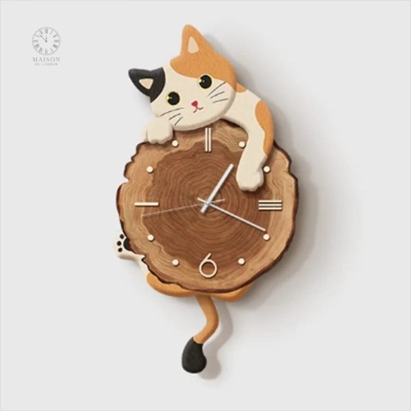 Horloge Chat Noir, accessoire décoratif pour amoureux des chats