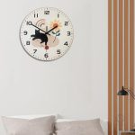 Horloge Chat Scandinave design minimaliste
