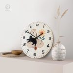 Horloge murale chat style scandinave moderne