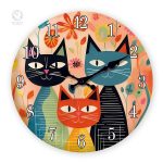 Horloge décorative chats pour intérieur