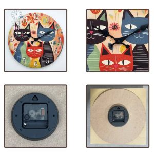 Horloge murale design chat