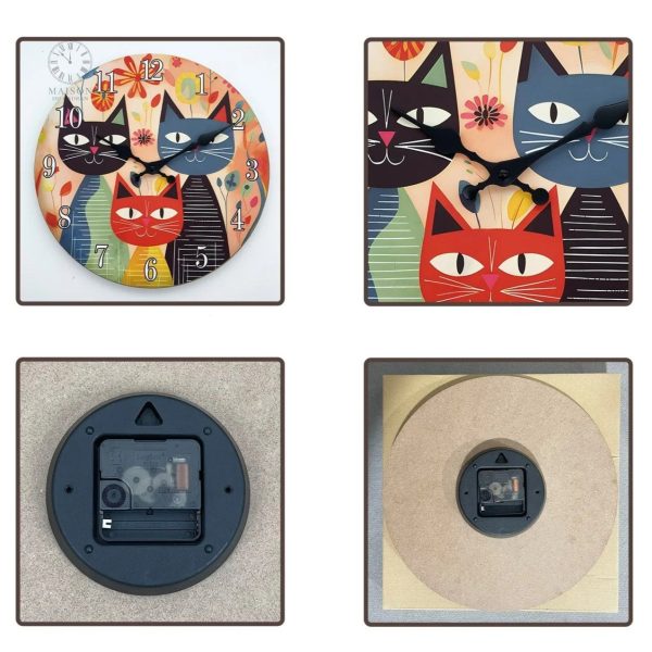 Horloge murale design chat