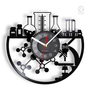 Horloge vinyle Chimie au design original et artistique