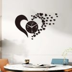 Horloge murale en forme de cœur pour décoration