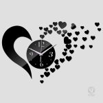 Horloge murale cœur, accessoire tendance pour intérieur
