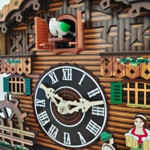 Horloge murale style coucou classique en bois