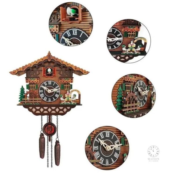 Horloge coucou décorative avec sonnerie authentique