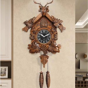 Horloge Coucou Vintage en bois décoratif