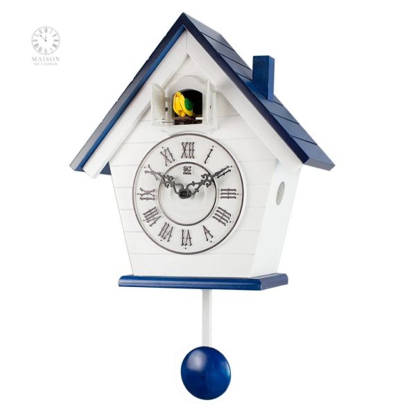 Oiseau animé sur l'horloge murale