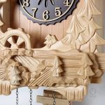 Horloge coucou en bois avec pendule classique