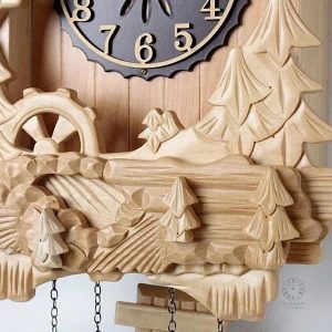 Horloge coucou en bois avec pendule classique