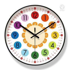 Horloge enfant colorée, idéale pour apprendre à lire l'heure