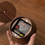 Horloge de bureau en bois, accessoire fonctionnel