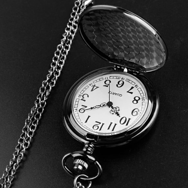 Horloge de Poche au design noir intemporel
