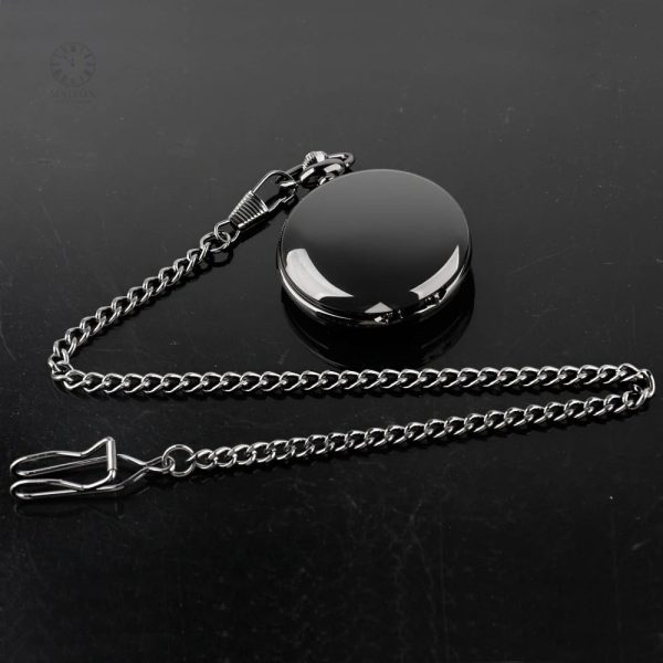 Horloge de Poche noire avec finition soignée