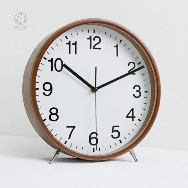 Horloge de table en bois élégante et moderne